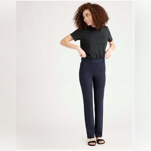 Quince Black Ponte Pants Sleek Fit